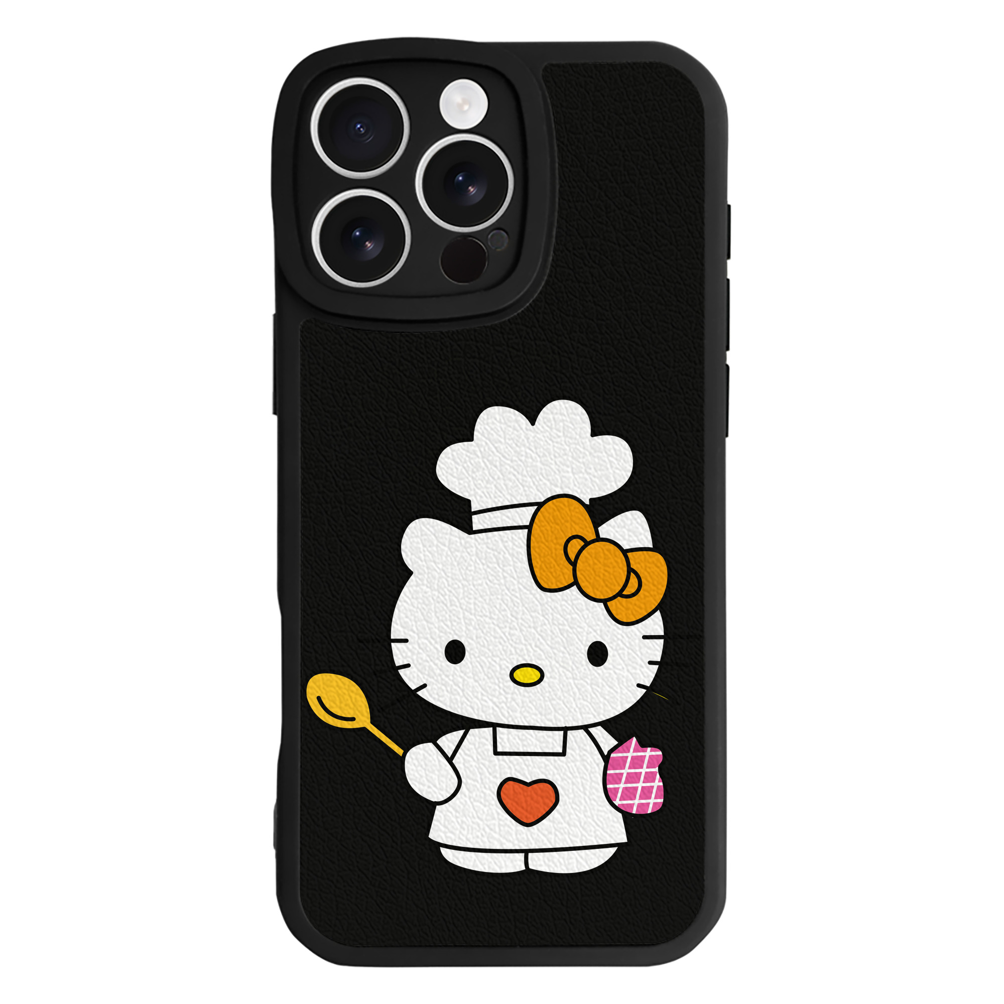 （画像用） Hello Kitty ハローキティ 【iPhone 16シリーズ対応】シリコンスマホケース（レザー調） 材質：シリコン